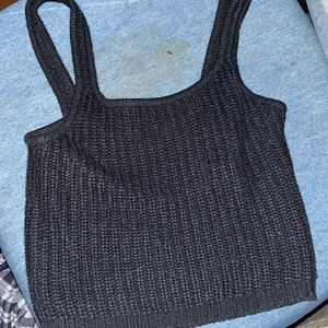 knit cropped tank top